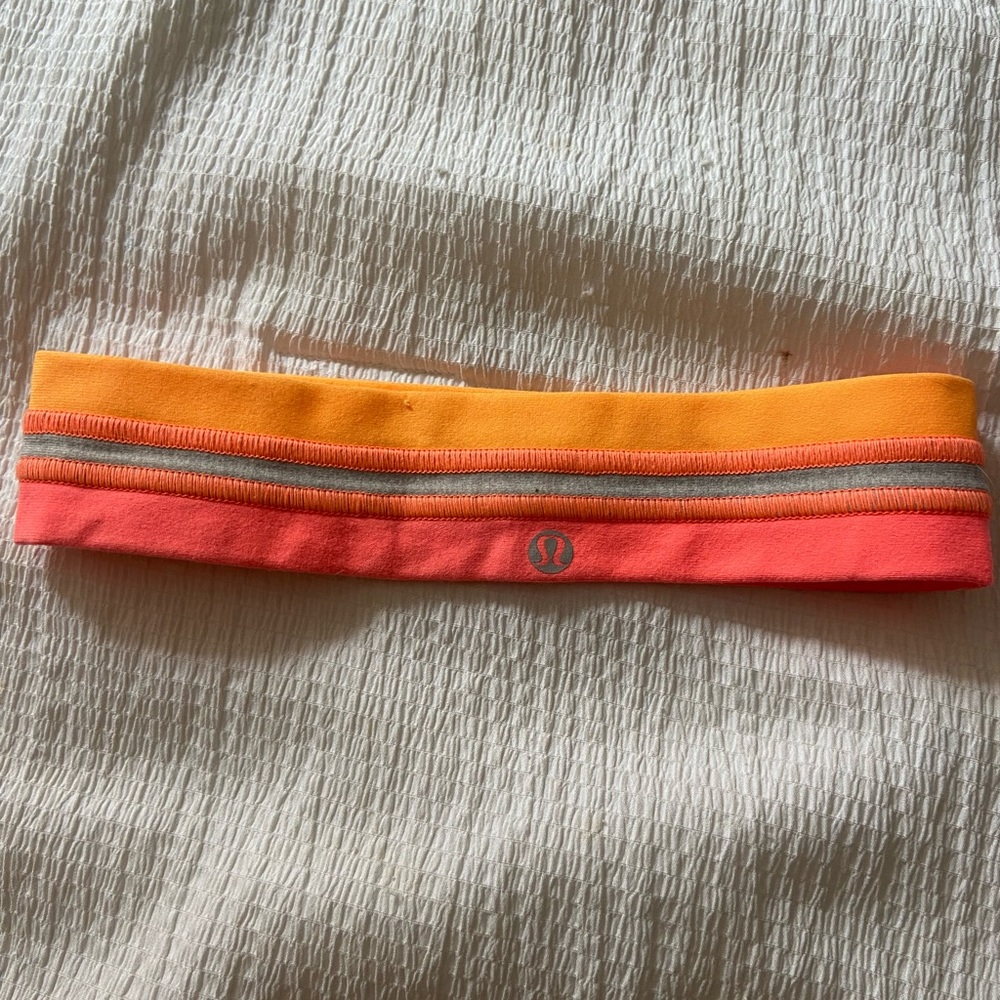 lululemon headband pink/orange